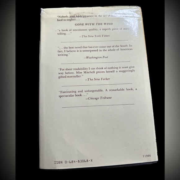 Gone with the Wind Hardcover Book w Jacket - Picture 5 of 6